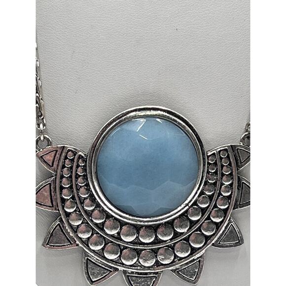 Lucky‎ Brand Statement Long 
Necklace Light Blue Quartz Silver
Tone - Picture 3 of 11